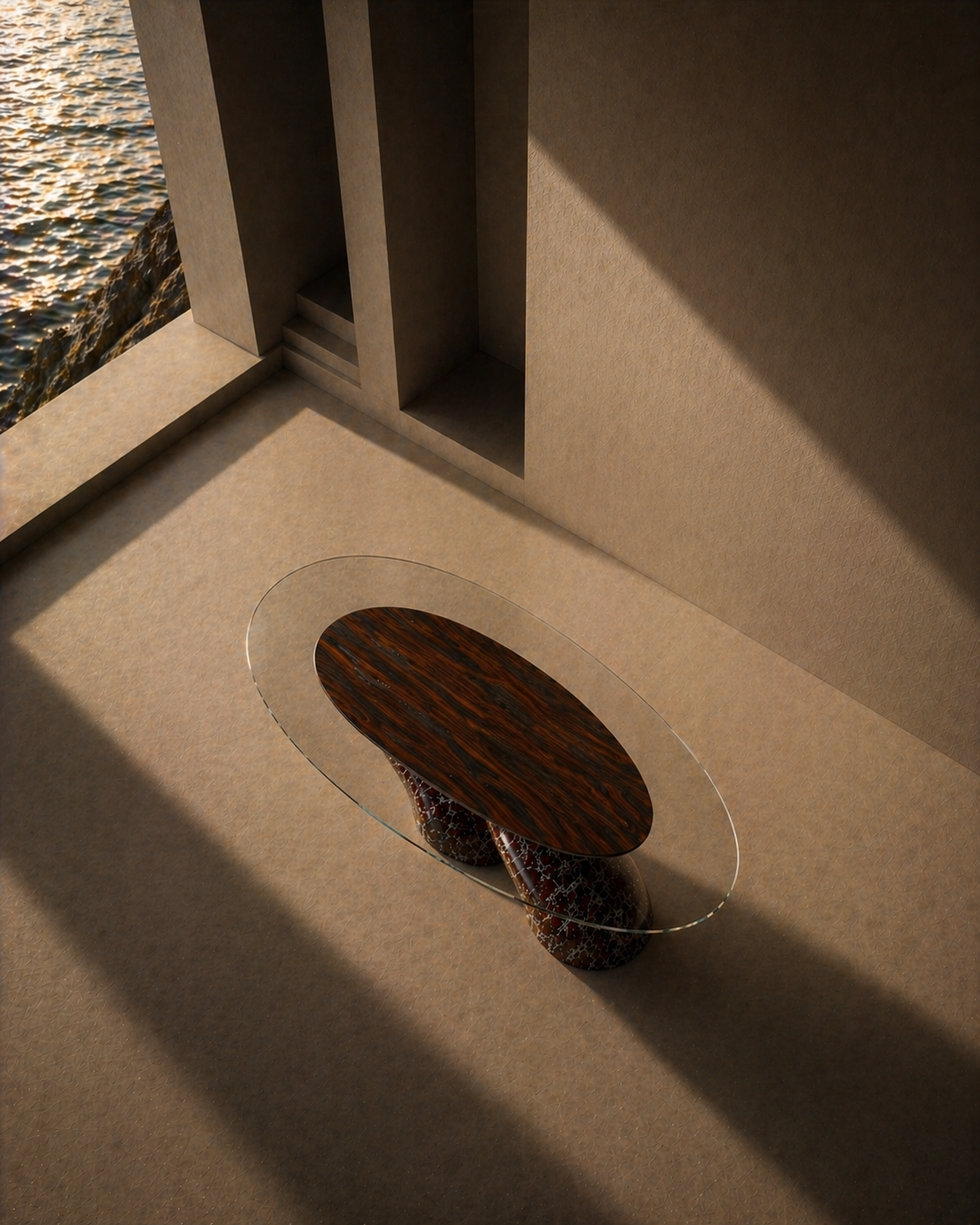 ARC viewed from above in a quiet architectural room.